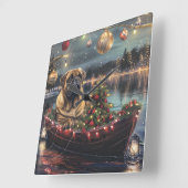 ブルマスティフクリスマスフェスティバル航海 スクエア壁時計 (傾斜)