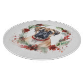 ブルマスティフクリスマスリースフェスティバルカップ カッティングボード (角)