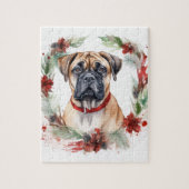 ブルマスティフクリスマスリースフェスティバルカップ ジグソーパズル (縦)
