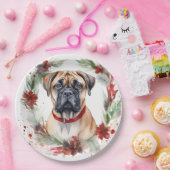 ブルマスティフクリスマスリースフェスティバルカップ ペーパープレート (パーティー)