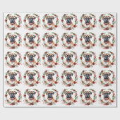 ブルマスティフクリスマスリースフェスティバルカップ ラッピングペーパー (フラット)