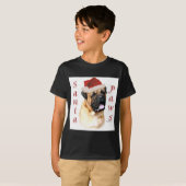 ブルマスティフサンタポーズ Tシャツ (正面フル)