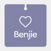 ブルマスティフドッグ名前をカスタムするレインボーメモリアル メタルオーナメント (裏面)