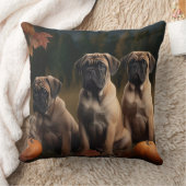 ブルマスティフパピー秋デライトカボチャ クッション (ブランケット)