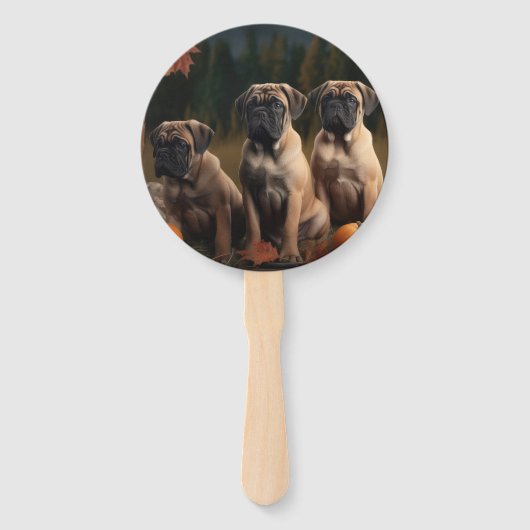 ブルマスティフパピー秋デライトカボチャ ハンドファン (正面)