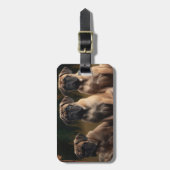 ブルマスティフパピー秋デライトカボチャ ラゲッジタグ (正面縦)