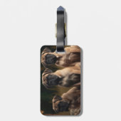 ブルマスティフパピー秋デライトカボチャ ラゲッジタグ (裏面縦)