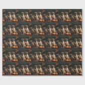 ブルマスティフパピー秋デライトカボチャ ラッピングペーパー (フラット)