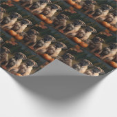 ブルマスティフパピー秋デライトカボチャ ラッピングペーパー (角)