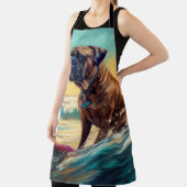 ブルマスティフビーチ絵を描サーフィン エプロン (インサイチュ)