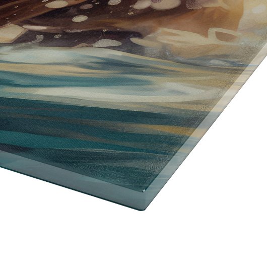 ブルマスティフビーチ絵を描サーフィン カッティングボード (角)