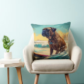 ブルマスティフビーチ絵を描サーフィン クッション (椅子)