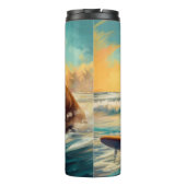 ブルマスティフビーチ絵を描サーフィン タンブラー (裏面)