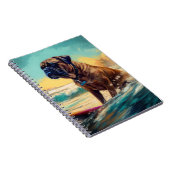 ブルマスティフビーチ絵を描サーフィン ノートブック (右側)