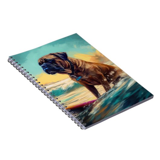 ブルマスティフビーチ絵を描サーフィン ノートブック (右側)