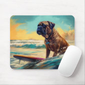 ブルマスティフビーチ絵を描サーフィン マウスパッド (マウス)