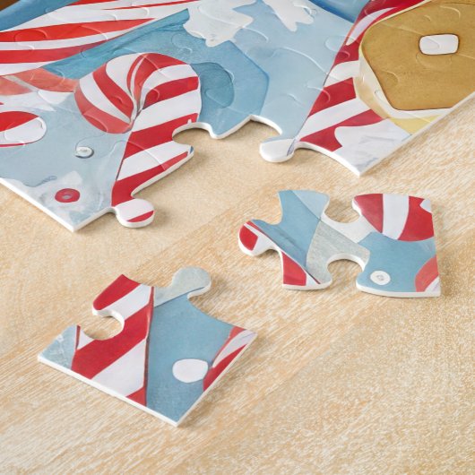 ブルマスティフホリデーベーキング:フェスティバルクリスマス ジグソーパズル (側面)