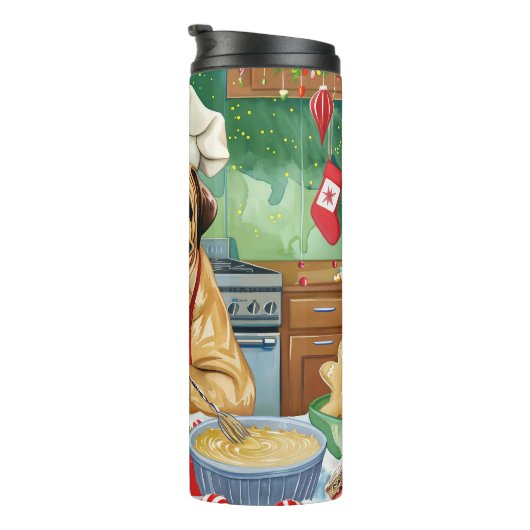 ブルマスティフホリデーベーキング:フェスティバルクリスマス タンブラー (回転右)