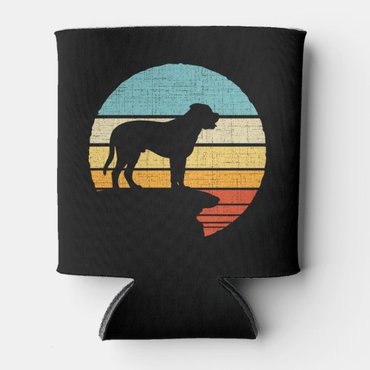 ブルマスティフレトロヴィンテージドッグパピーオーナー 缶クーラー (正面)