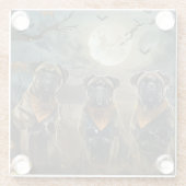 ブルマスティフ不気味ハロウィーン ガラスコースター (裏面)