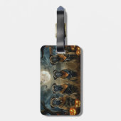 ブルマスティフ不気味ハロウィーン ラゲッジタグ (裏面縦)