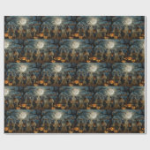 ブルマスティフ不気味ハロウィーン ラッピングペーパー (フラット)