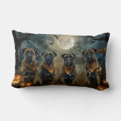 ブルマスティフ不気味ハロウィーン ランバークッション (裏面)