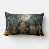 ブルマスティフ不気味ハロウィーン ランバークッション (正面)