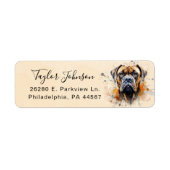 ブルマスティフ差出人住所ラベル ラベル (正面)