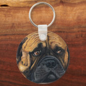ブルマスティフ待ち – Dog Breed Art キーホルダー (正面)