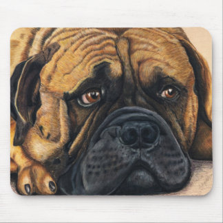 ブルマスティフ待ち – Dog Breed Art マウスパッド