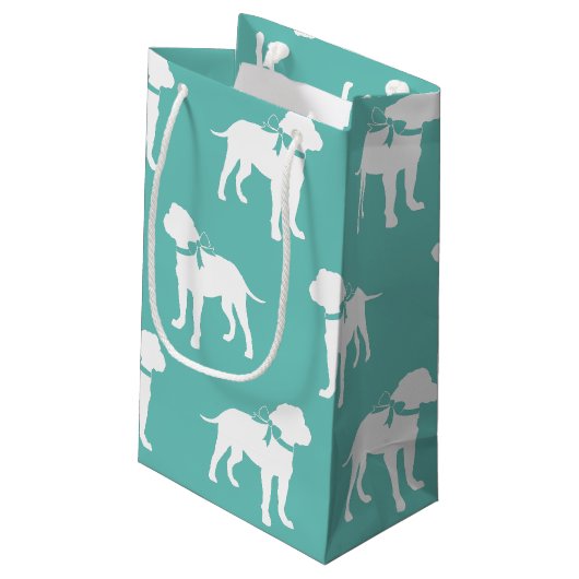 ブルマスティフ犬の子犬ブルマスティフ スモールペーパーバッグ (裏面アングル)