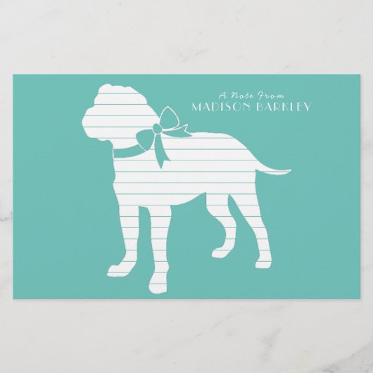 ブルマスティフ犬の子犬ブルマスティフ 便箋 (正面)