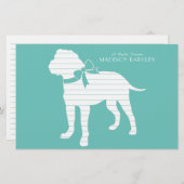 ブルマスティフ犬の子犬ブルマスティフ 便箋 (正面/裏面)