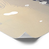 ブルマスティフ犬オートバイのクリスマスに乗る ポスター (角)