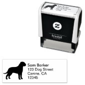 ブルマスティフ犬ブリードシルエット差出人住所 セルフインキングスタンプ (インサイチュ)