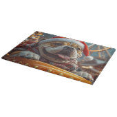 ブルマスティフ犬ローラーコースタークリスマス カッティングボード (角)