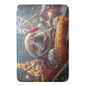 ブルマスティフ犬ローラーコースタークリスマス バスマット (正面縦)