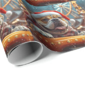 ブルマスティフ犬ローラーコースタークリスマス ラッピングペーパー (ロールコーナー)