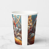 ブルマスティフ犬ローラーコースタークリスマス 紙コップ (右)