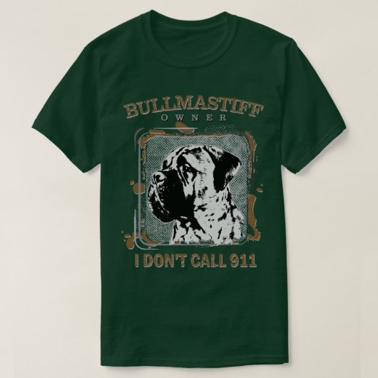 ブルマスティフ犬2 Tシャツ (デザイン正面)