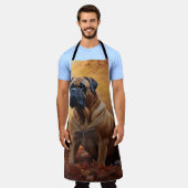 ブルマスティフ紅葉秋インスパイア エプロン (着用した状態)