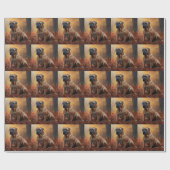 ブルマスティフ紅葉秋インスパイア ラッピングペーパー (フラット)