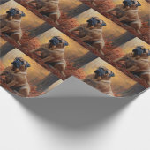 ブルマスティフ紅葉秋インスパイア ラッピングペーパー (角)