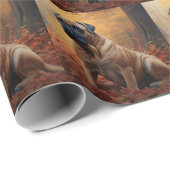 ブルマスティフ紅葉秋インスパイア ラッピングペーパー (ロールコーナー)