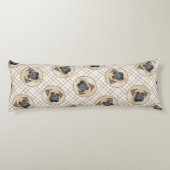 ブルマスティフ絵を描ズの子犬の赤いセーブルかわいい犬のアート ボディピロー (裏面)