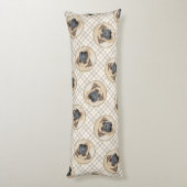 ブルマスティフ絵を描ズの子犬の赤いセーブルかわいい犬のアート ボディピロー (裏面 (縦))