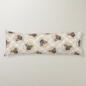 ブルマスティフ絵を描ズの子犬の赤いセーブルかわいい犬のアート ボディピロー (正面)