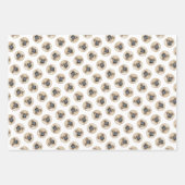 ブルマスティフ絵を描ズの子犬の赤いセーブルかわいい犬のアート ラッピングペーパーシート (正面2)