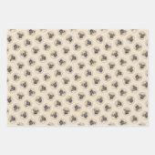 ブルマスティフ絵を描ズの子犬の赤いセーブルかわいい犬のアート ラッピングペーパーシート (正面)